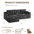 thumbnail image 3 of 105 Inch Cloud Sectional Couch for Living Room, Modular Sectional Sofa with Deep Deat, No Assembly Needed Boneless Sofa with l Shaped Chaise, 3 of 7