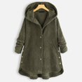 thumbnail image 1 of Manteau à Capuche Ample avec Poches et Boutons pour Femmes, 1 of 5