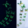 thumbnail image 2 of Nomeni Room Decor Clearance, 12Pcs Luminous Butterfly Design Decal Art Wall Stickers Room Magnetic Decor Gn Wall Sticker Green, 2 of 2