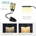 thumbnail image 2 of Mefallenssiah Flexible Usb Clip-On 2X Cob Led Light Reading Study Desk Table Lamp Rechargeable, 2 of 9
