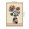 thumbnail image 5 of Kate and Laurel Abstract Vintage Retro Sunflower Vase Framed Canvas Wall Art  by Rachel Lee 23 x 33 Sylvie Natural, Vintage, Abstract, Flowers Art for Wall Decor, Living Room Bedroom, 5 of 8