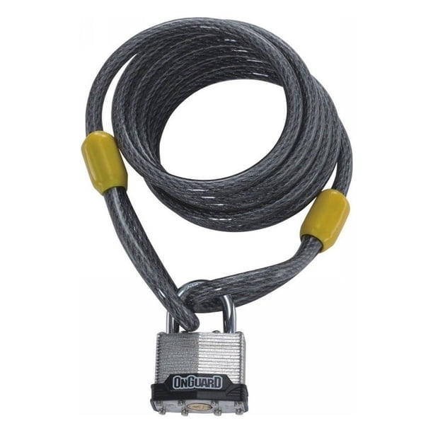 Cable Con Candado De llave OnGuard Acero Trenzado Recubierto Con Vinilo
