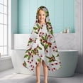thumbnail image 6 of White Christmas Candy Cane Pattern Hooded Bath Towel，50"x30" for Ages 3 To 12 Kids, Quick Dry Lightweight Soft Microfiber Hood Beach Towel Cover Up for Kids, 6 of 7