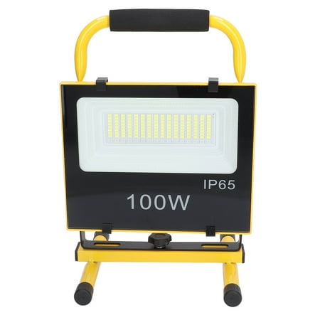 

Outdoor Flood Light Rechargeable LED Light IP65 Waterproof Portable Lamp AC100240V 100W 9000LM 6500K US Plug