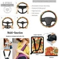 thumbnail image 6 of Jeiento Cartoon Daisy Floral ar Seat Cover with Steering Wheel Cover,Keychains,Coaster,Rearview Mirror Cover,Trash Can,Air Vent Storage Holder,Seat Belt Pads for Most Cars, SUVs, Sedans, Vans, 6 of 7