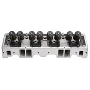 Edelbrock Cylinder Head SBC RPM Angled Spark Plugs 70cc for Hydraulic Roller Cam Polished