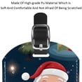 thumbnail image 4 of Square 2Pack PU Leather Christmas Santa Claus Cruise Luggage Tag with Privacy Cover and Name ID Tag for Travel Handbags Backpacks Luggage Tags, 4 of 6