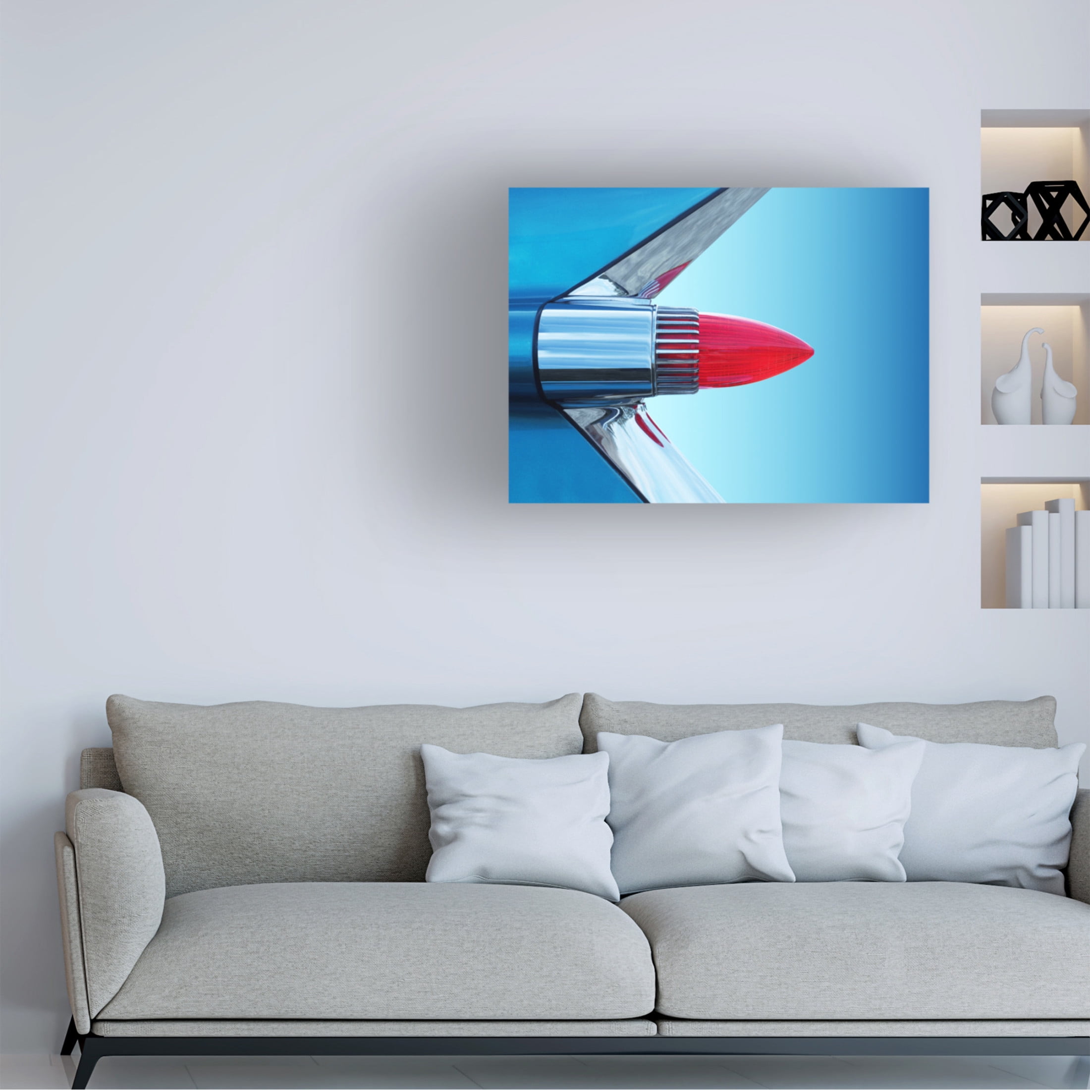 Trademark Fine Art Beate Gube Us Classic Car Sedan Deville 1959 Tail Fin Abstract Canvas Wall Art