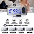 thumbnail image 3 of Reloj despertador digital Baoblaze USB pantalla LED grande Espejo despertador, 3 of 7