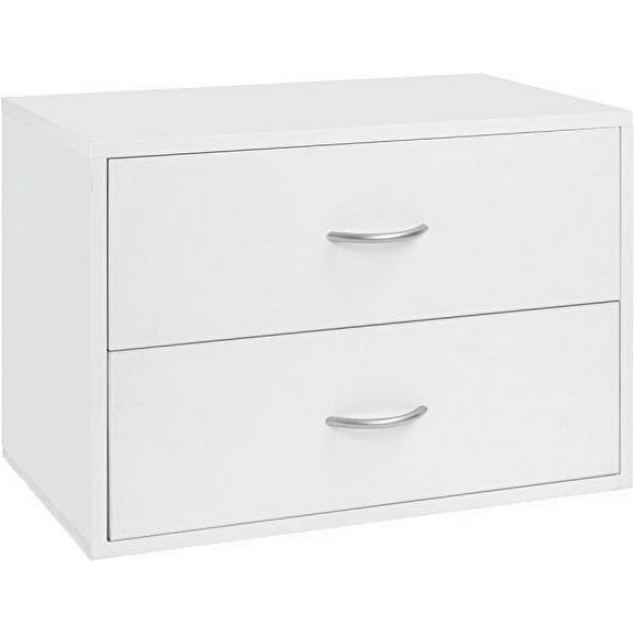Organized Living freedomRail 2 Drawer OBox - White