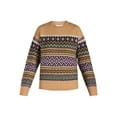 thumbnail image 6 of Time and Tru Women's and Women's Plus Fair Isle Pullover Sweater, Midweight, Sizes XS-4X, 6 of 7