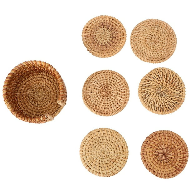 Posavasos de Té Hechos A Mano Con Soporte de Almacenamiento para Restaurante B AR, Cena Familiary, Decoración del Hogar