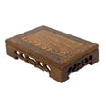 thumbnail image 2 of Rectangular Wooden Display Stand, Exquisite Stable Carved Display Stand Strong Load Bearing Multi Functional  for Home L 17x11x3.8cm, 2 of 7