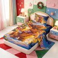 thumbnail image 2 of Manfei Cute Highland Cow Twin Sheets,Christmas Winter Festive Bedding,3pcs,1 Flat Sheet,1 Fitted Sheet and 1 Pillowcase, 2 of 6