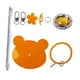 thumbnail image 2 of Dispensador de hilo portátil con pulsera para el cuidado del hilo. El almacenamiento del hilo previene oso naranja, 2 of 9