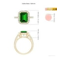 thumbnail image 5 of ANGARA Lab Grown 2.85 Ct Emerald-Cut Emerald Halo Ring for Women in 14K Yellow Gold (Size-10x8mm) | May Birthstone, Birthday, Anniversary, Jewelry Gift for Women | Lab-Grown Emerald Ring, 5 of 9