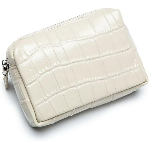 YooGuoGuo Small Wallet for Women Genuine Leather Coin Purse Crocodile Pattern Change Pouch Wallet Zipper Credit Card Cash Wallet