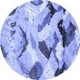 thumbnail image 1 of Ahgly Company Machine Washable Indoor Round Abstract Blue Modern Area Rugs, 8' Round, 1 of 4