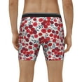 thumbnail image 4 of Cauagu Red Hawthorn Print Men's Boxer Briefs, Funny & Cute Underwear Elastic Waistband Briefs Ideal Gift for Men,1-Pack, 4 of 7