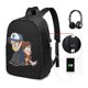 thumbnail image 1 of Mochila de viaje para portátil Gravity Falls, resistente al agua y antirrobo, con puerto de carga USB, de 17 pulgadas, ideal para negocios, trabajo, universidad, etc., ideal como mochila informal., 1 of 5