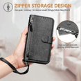 thumbnail image 4 of Flip Case For Samsung Galaxy A52s 5g Card Holder Pu Leather Magnetic Zipper, 4 of 5