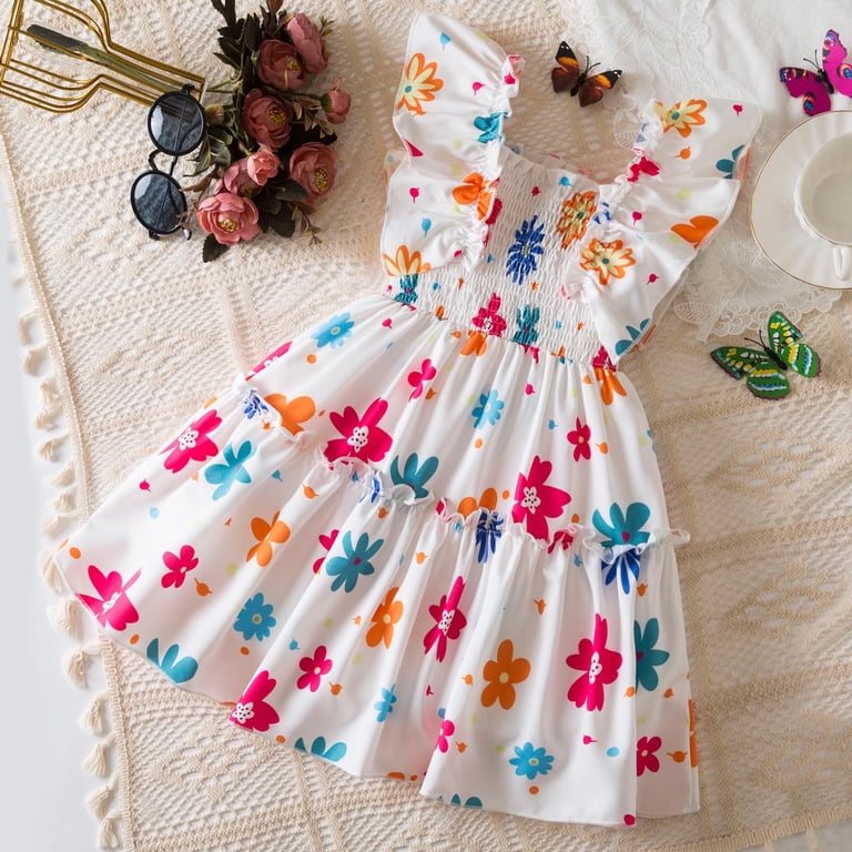 white christmas dresses Mia Belle Girls Bunny Striped Skirt Easter Dress