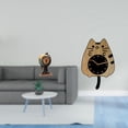 thumbnail image 2 of Reloj de mesa moderno con figura de gato, adorno artesanal, silencioso, coleccionable para estantería, oficina, dormitorio, armario, cocina. Ideal com, 2 of 8