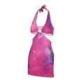 thumbnail image 2 of Qmyliery Women Hanging Neck Dress, Hollow Out Backless Pack Color High Waist Wrapped Skirt, 2 of 8