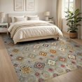 thumbnail image 3 of ODIKA 8'x10' Washable Area Rug Non-Shedding, Easy Care, Media Abstract Large Boho Tone Motif Grey Livingroom Patterned for King Size Bedroom Under Bed, Master Suite, 3 of 7