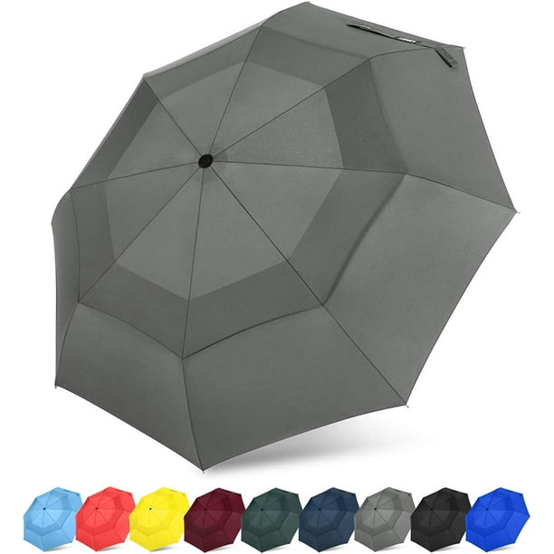 AIMTYD Parapluie de Voyage Compact avec SAFE LOCK Double Canopy