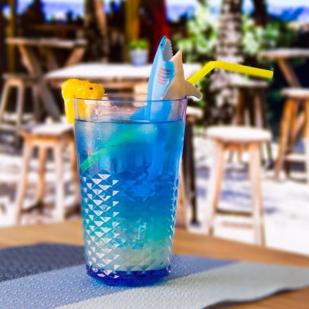 Cupture Diamond Plastic Tumblers, 24 oz / 14 oz, 8-Pack (Assorted Colors)