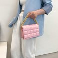 thumbnail image 1 of Bolso de mensajero de PU con patrón de cuadros retro para mujer, bolso de cadena informal (rosa) Tmvgtek Para estrenar, 1 of 9