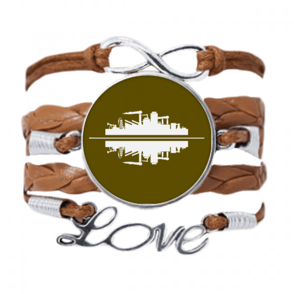 Réflexion Économique Paysage Urbain Signes Architecturaux Bracelet Chaîne Ornement de Corde Bracelet