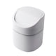 thumbnail image 3 of Mini de con tapa, pequeño contenedor de almacenamiento de escritorio Papelera con tapa abatible para cocina, , oficina Blanco con tapa abatible Soledad Papelera de escritorio, 3 of 8