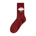 thumbnail image 3 of Cutuoiiu Womens Casual Socks Regular Fit Solid Color Rib Cuff Vintage Mid Calf Socks Cute Puppy Pattern Knit Socks Soft Stretch Socks for Daily Wear, 3 of 6