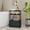 Ebony Black + Slate Gray, variant on Leomonio Narrow Side Table, Slim End Tables with Fabric Basket, Skinny Table for Small Spaces, Thin Bedside Table for Living Room, Bedroom, White, ZBZ01