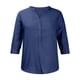 thumbnail image 4 of Blusa de manga 3/4 Odeerbi para Mujer Cuello en V Color Sólido, 4 of 6