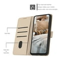 thumbnail image 6 of Flip Case for Samsung Galaxy A71 5G PU Leather Wallet Case with RFID Blocking Card Slot & Cash Pocket Magnetic Clasp Stand Function Cover Cat Patterned with Wrist Strap Phone Case,Beige, 6 of 9