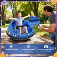 thumbnail image 3 of 12V Electric Bumper Car with Remote Control, 360° Spinning Ride On Vehicle with Music, Safety Belt, 2 Speed Modes, Rechargeable Battery Powered Toy Car (Blue), 3 of 7