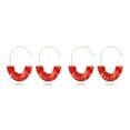 thumbnail image 1 of Sonducket 1 par de aretes delicados de estilo vintage con estampado de leopardo, suministros para fiestas, día de San Valentín para vacaciones, rojo 2Conjunto, 1 of 6