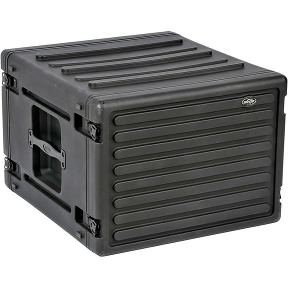 SKB 8U Roto Rack Case Polyethylene Gear Protector, Stackable, Waterproof, Black