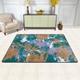 thumbnail image 3 of YFYANG 72"x48" Non-Slip Flannel Carpet Doormat, Living Room Bedroom Office Decorative Area Rugs, Indoor Vintage Lines Floral Doodle Floor Mats, 3 of 7