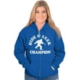 thumbnail image 4 of Bigfoot the Hide and Seek Champion Unisex Fleece Graphic Zip Up Hoodie Brisco Brands 2X, 4 of 6