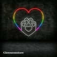 thumbnail image 3 of Glowneon Cat Paw Heart Neon Sign, Cat Paw Heart Led Light, Cat Paw Lgbt Led Sign, Cat Paw Rainbow, 3 of 4