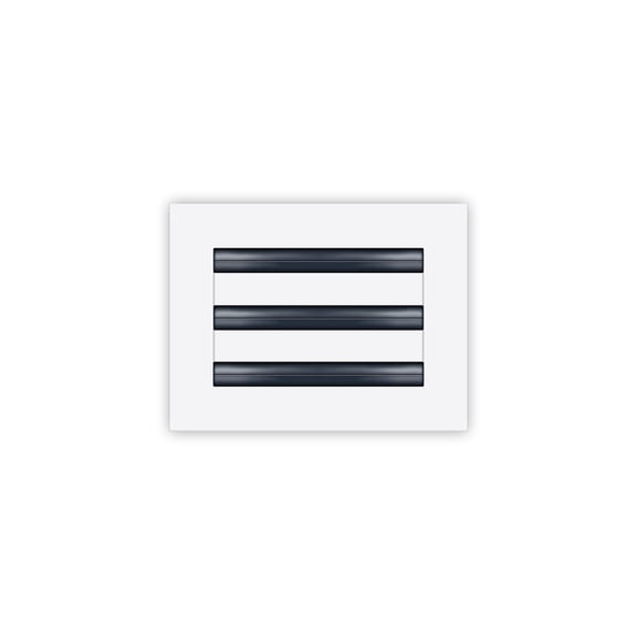 BUILDMART - 8x6 Modern AC Vent Cover - Decorative White Air Vent - Standard Linear Slot Diffuser - Register Grille for Ceiling, Walls & Floors - Texas Buildmart