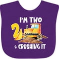 thumbnail image 3 of Inktastic I'm 2 and Crushing It Construction 2nd Birthday Boys or Girls Baby Bib, 3 of 4