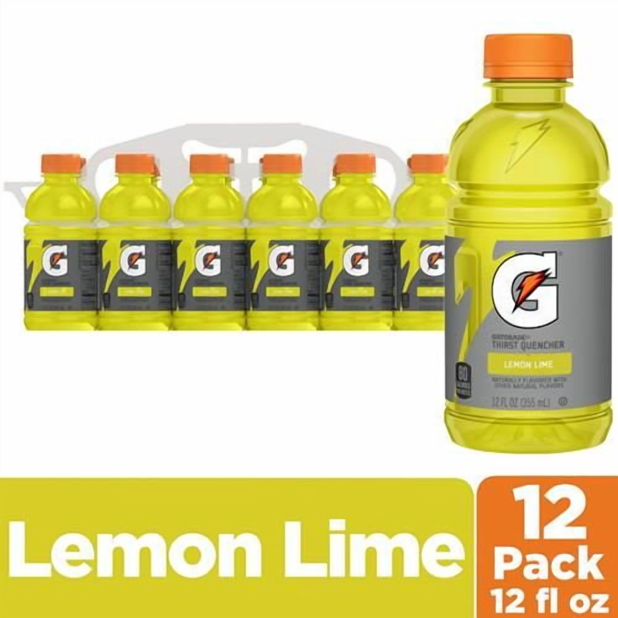 Gatorade Thirst Quencher, Lemon Lime 12 Fl Oz Bottles, 12 Pack - Pack of 2