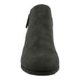 thumbnail image 4 of STYLE & COMPANY Womens Gray Notched At Sides Cushioned Zipper Accent Masrinaa Round Toe Block Heel Zip-Up Booties 6.5 M, 4 of 4