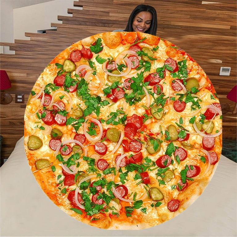 Deals！Loyerfyivos 47 inch Pizza Blanket for Adult Kid, Food Blanket Pizza  for Adult Kids, Funny Blankets Double Sided Realistic Food Throw Blanket  Kids Throw Blanket for Everyone 