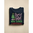 thumbnail image 3 of A Girl Who Loves Christmas! Sweatshirt Women -Smartprints Designs, Female Small, 3 of 4